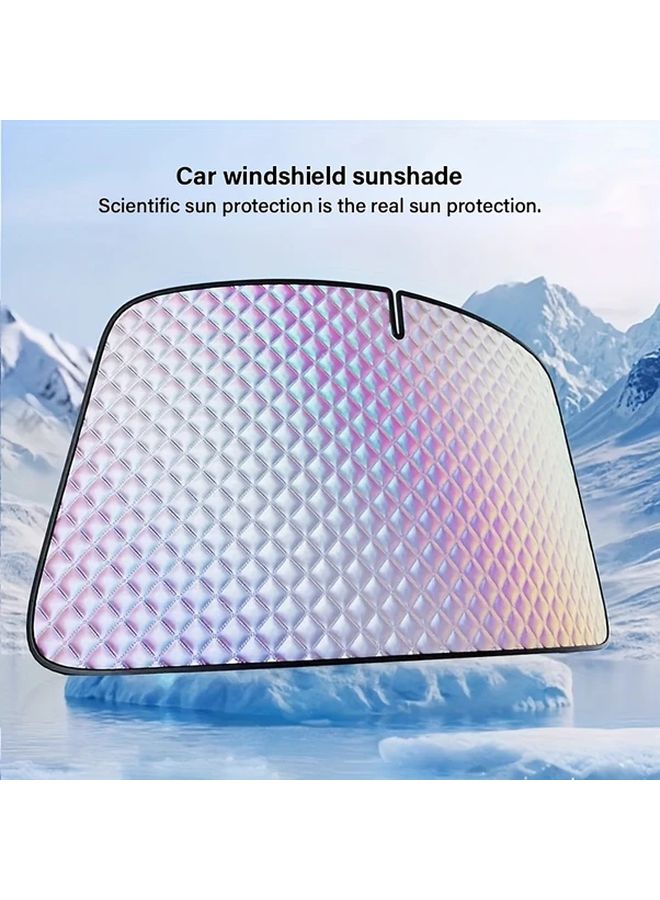 Large Black Car Windshield Sunshade Foldable UV Protection Heat Reduction Reflective - Image 3